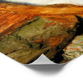 コリー縁どブルーメルル犬ポートレート写真 –  ポスター (角)