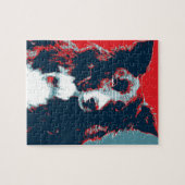 コリー縁どホープパロディのポスター ジグソーパズル (横)