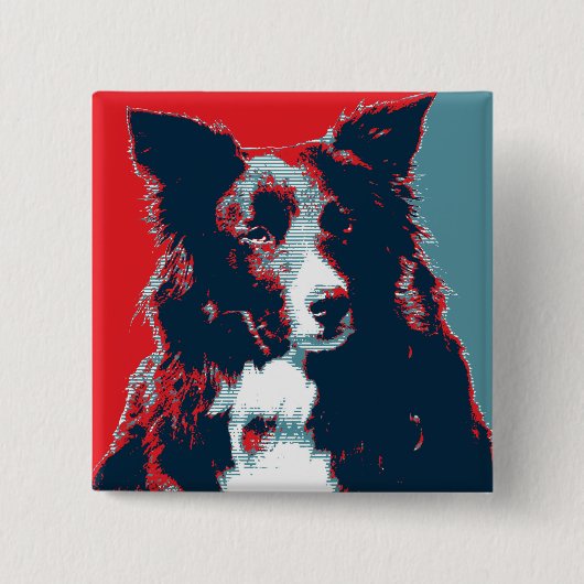 コリー縁どホープパロディのポスター 缶バッジ (正面)