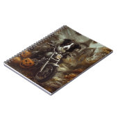 コリー縁どライディングオートバイハロウィンホラー ノートブック (左側)