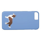 コリー縁どレッド犬ブリードサイドビューシルエット Case-Mate iPhoneケース (裏面(横))