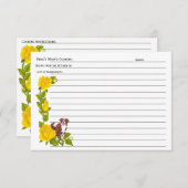 コリー縁どー、イエローローズレシピカード (正面/裏面)