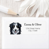 コリー縁ど差出人住所ラベル ラベル (インサイチュ)