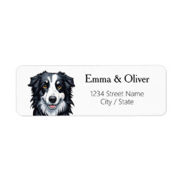 コリー縁ど差出人住所ラベル ラベル