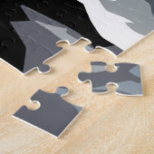 コリー縁ど抽象芸術ドッグ ジグソーパズル (側面)