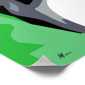 コリー縁ど抽象芸術 ポスター (角)