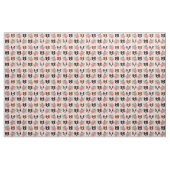 コリー縁ど顔ピンク花模様 ファブリック (ファットクウォーター)