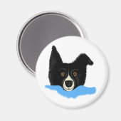 コリー縁ど顔 マグネット (正面/裏面)