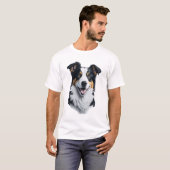 コリー縁ど顔 Tシャツ (正面フル)
