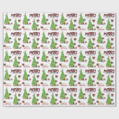 コリー縁ど、バードクリスマスツリー ラッピングペーパー (フラット)