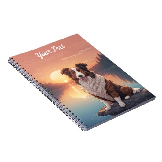 コリー赤と白バイレイク ノートブック (右側)