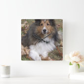 コリー6 スクエア壁時計 (ホーム)