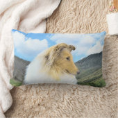 コリー·イン·マウンテンズ（ラフ）絵画ズ·ドッグ·アート ランバークッション (ブランケット)