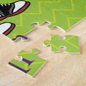 コリー・キッ縁どズを投げ捨てパーソナライズされたる ジグソーパズル (側面)