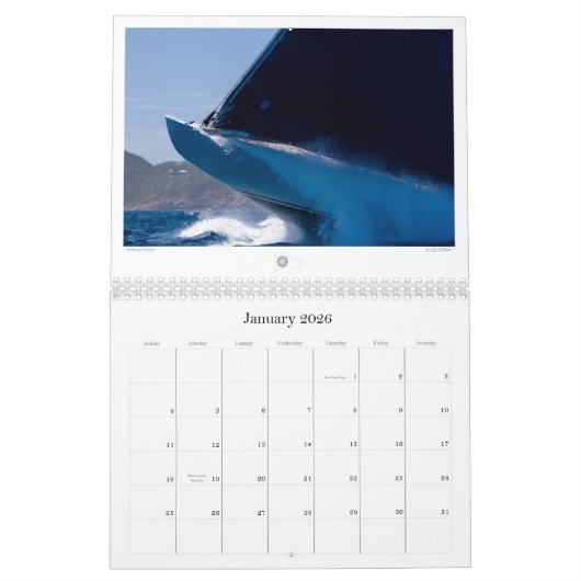 コリー・シルケン写真撮影「セーリングヨットカレンダー」 カレンダー (1月 2026)