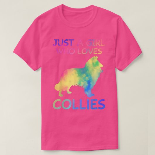 コリー・ドッグの愛する女おもしろいの子だけ Tシャツ (デザイン正面)