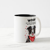 コリー・ハート・バンダナよ縁どり、お前は何だ ツートーンマグカップ (正面右)