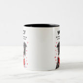 コリー・ハート・バンダナよ縁どり、お前は何だ ツートーンマグカップ (中央)