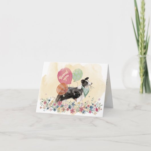 コリー&バルーン縁どの皆様 サンキューカード (正面)