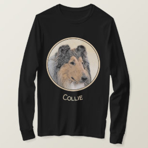 コリー（ラフ）絵画ズ-かわいいオリジナルの犬芸術 Tシャツ