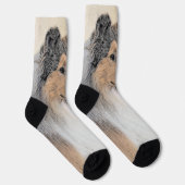 コリー(ラフ)絵画ズ – かわいいオリジナルドッグアート ソックス (右)