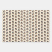 コリー（ラフ）絵画ズ – かわいいオリジナルドッグアート ラッピングペーパーシート (正面)