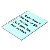 コリ感じンズ氏に悪いデザイン ノートブック (左側)