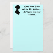 コリ感じンズ・ジェーン・オースティンさんおもしろいには悪い 便箋 (正面/裏面)