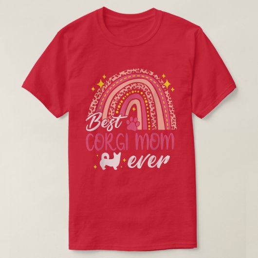 コリ最高のキママEver Rainbow Leopard Print Dog Mama Tシャツ (デザイン正面)