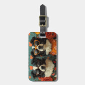 コリ縁どーとハートバラバレンタインデー ラゲッジタグ (正面縦)