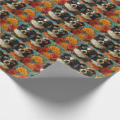 コリ縁どーとハートバラバレンタインデー ラッピングペーパー (角)