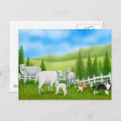 コリ縁どーと羊はがき ポストカード (正面/裏面)