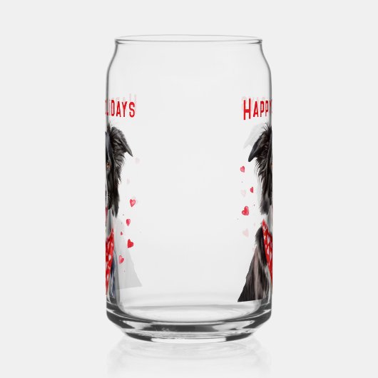 コリ縁どーと赤いハートバンダナクリスマス ガラス缶 (右)