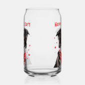 コリ縁どーと赤いハートバンダナクリスマス ガラス缶 (左)