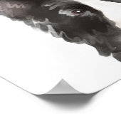 コリ縁どーウォーター色イラストレーション犬の名前 ポスター (角)