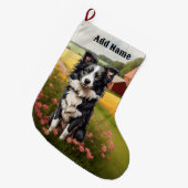 コリ縁どーオンファーム ラージクリスマスストッキング (正面 (吊り時))