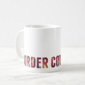 コリ縁どーグカラフルグ数々のグ コーヒーマグカップ (正面左)