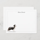 コリ縁どーグレイ縁どノートカーパーソナライズされたド ノートカード (正面/裏面)