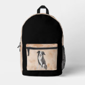 コリ縁どースケッチ水の色パターン プリントバックパック (正面)