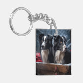 コリ縁どースノイそりクリスマスデコール キーホルダー (正面左)