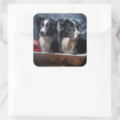 コリ縁どースノイそりクリスマスデコール スクエアシール (バッグ)