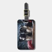 コリ縁どースノイそりクリスマスデコール ラゲッジタグ (正面縦)