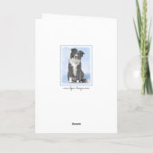 コリ縁どーズ-かわいいオリジナルの犬のアート カード (裏面)