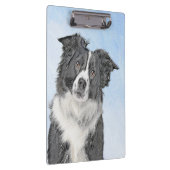 コリ縁どーズ-かわいいオリジナルの犬のアート クリップボード (右)