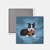 コリ縁どードウウォーターカラーアートポートレート マグネット (正面/裏面)