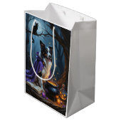 コリ縁どードグお洒落ハロウィン絵を描ズ ミディアムペーパーバッグ (裏面アングル)