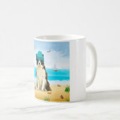 コリ縁どードグオンビーチ コーヒーマグカップ (正面右)