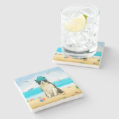 コリ縁どードグオンビーチ ストーンコースター (横)