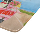 コリ縁どードグバレンタインデートラックハート カッティングボード (角)