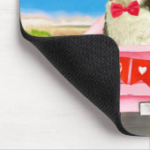 コリ縁どードグバレンタインデートラックハート マウスパッド (コーナー)